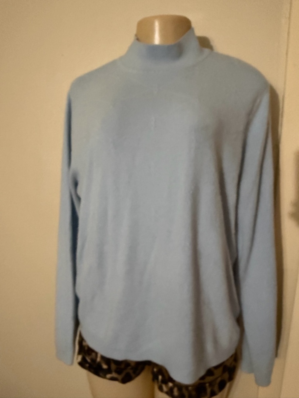 Sag Harbor Light Blue Turtleneck Sweater